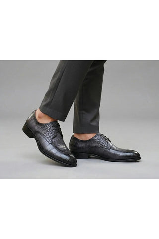 Carrucci Allen II Embossed Leather Derby-AmbrogioShoes
