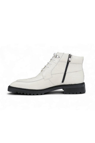 Carrucci Alligator Embossed Rugged Ankle Boot (CAR1018)-AmbrogioShoes