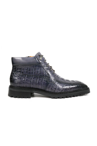 Carrucci Alligator Print Rugged Ankle Boot (CAR1018)-AmbrogioShoes
