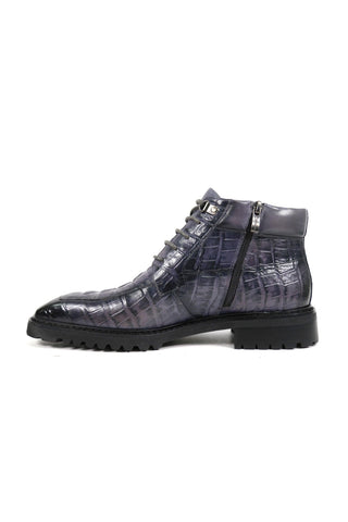 Carrucci Alligator Print Rugged Ankle Boot (CAR1018)-AmbrogioShoes