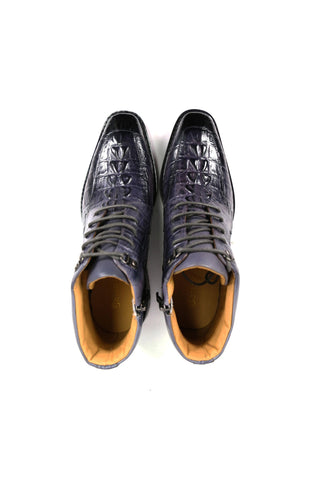 Carrucci Alligator Print Rugged Ankle Boot (CAR1018)-AmbrogioShoes