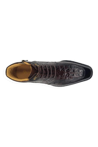 Carrucci Alligator Print Rugged Ankle Boot (CAR1018)-AmbrogioShoes