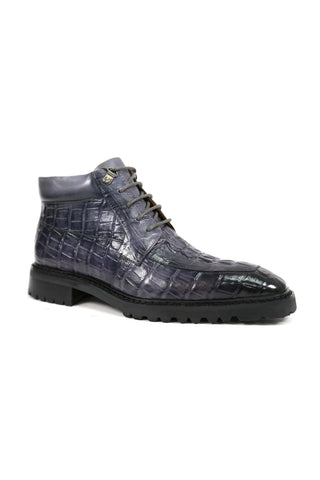 Carrucci Alligator Print Rugged Ankle Boot (CAR1018)-AmbrogioShoes