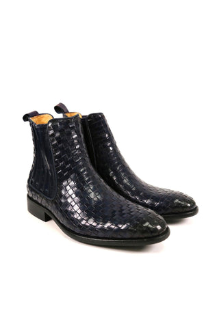 Carrucci Basket Weave Leather Chelsea Boots (CAR1023)-AmbrogioShoes