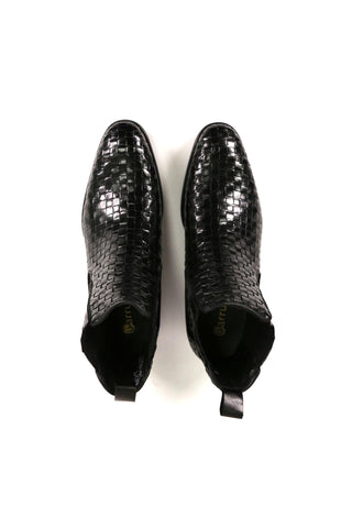 Carrucci Basket Weave Leather Chelsea Boots (CAR1023)-AmbrogioShoes