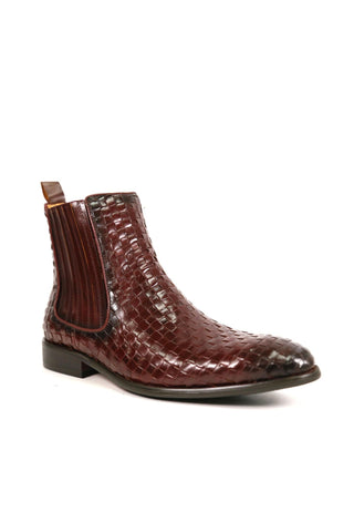 Carrucci Basket Weave Leather Chelsea Boots (CAR1023)-AmbrogioShoes