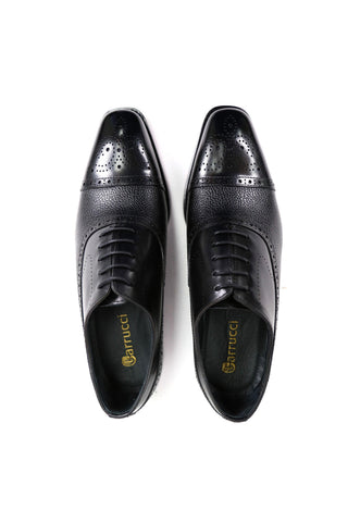 Carrucci Calf-Skin Leather Classic Cap-Toe Oxford (CAR1009)-AmbrogioShoes