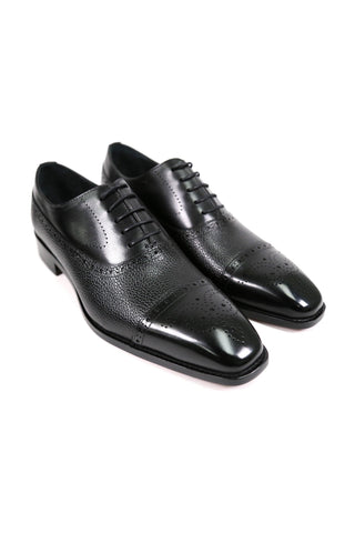 Carrucci Calf-Skin Leather Classic Cap-Toe Oxford (CAR1009)-AmbrogioShoes