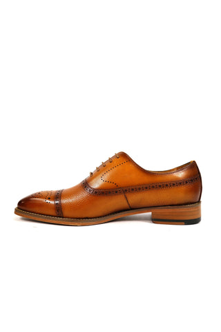 Carrucci Calf-Skin Leather Classic Cap-Toe Oxford (CAR1009)-AmbrogioShoes