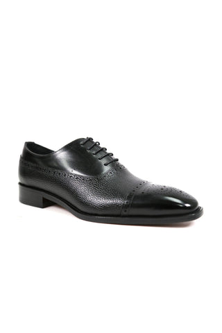 Carrucci Calf-Skin Leather Classic Cap-Toe Oxford (CAR1009)-AmbrogioShoes
