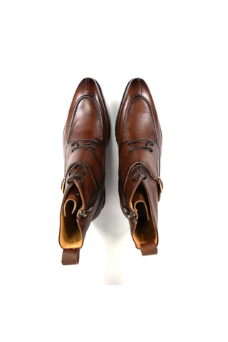 Carrucci Full Grain Leather Lace-Up Split-Toe Rugged Boot (CAR1012)-AmbrogioShoes