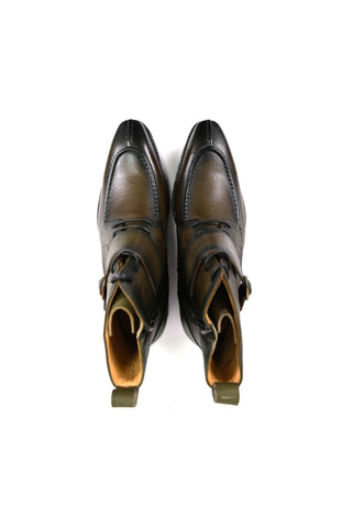 Carrucci Full Grain Leather Lace-Up Split-Toe Rugged Boot (CAR1012)-AmbrogioShoes