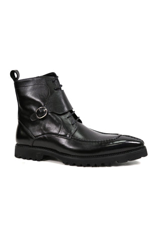 Carrucci Full Grain Leather Lace-Up Split-Toe Rugged Boot (CAR1012)-AmbrogioShoes