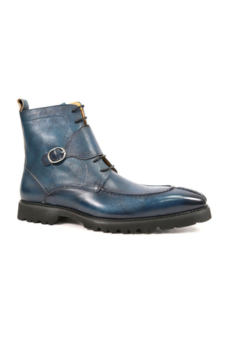 Carrucci Full Grain Leather Lace-Up Split-Toe Rugged Boot (CAR1012)-AmbrogioShoes