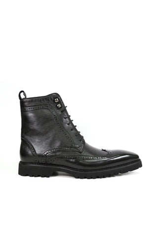 Carrucci Hudson Full Grain Leather Wingtip Boot (CAR1024)-AmbrogioShoes