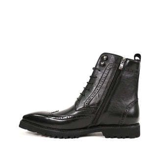 Carrucci Hudson Men's Shoes Full Grain Leather Wingtip Boot (CAR1024)-AmbrogioShoes