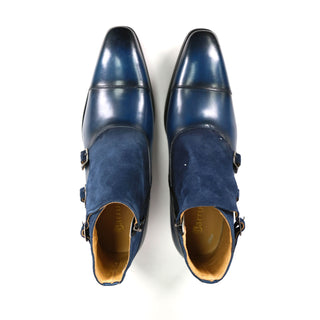 Carrucci KB503-18SC Men's Shoes Suede / Calf-Skin Leather Cap-Toe Boot (CAR1020)-AmbrogioShoes