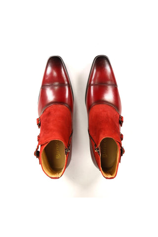 Carrucci KB503-18SC Suede / Calf-Skin Leather Cap-Toe Boot (CAR1020)-AmbrogioShoes
