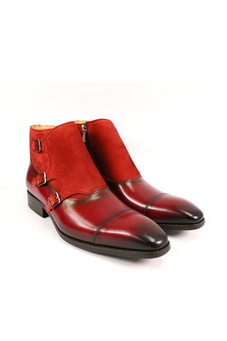 Carrucci KB503-18SC Suede / Calf-Skin Leather Cap-Toe Boot (CAR1020)-AmbrogioShoes