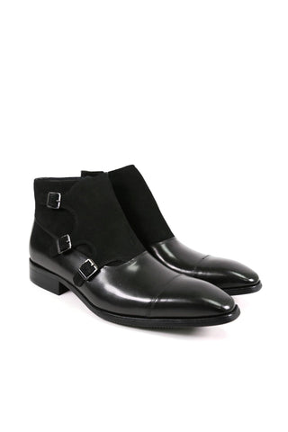 Carrucci KB503-18SC Suede / Calf-Skin Leather Cap-Toe Boot (CAR1020)-AmbrogioShoes
