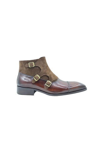 Carrucci KB503-18SC Suede / Calf-Skin Leather Cap-Toe Boot (CAR1020)-AmbrogioShoes