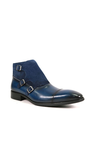 Carrucci KB503-18SC Suede / Calf-Skin Leather Cap-Toe Boot (CAR1020)-AmbrogioShoes