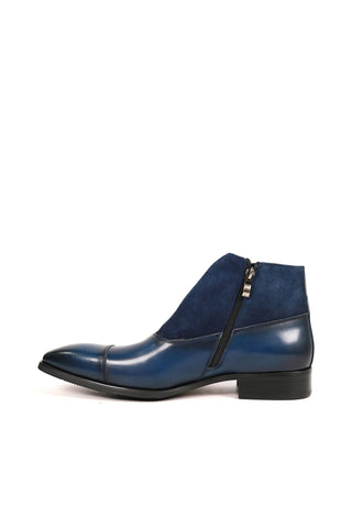 Carrucci KB503-18SC Suede / Calf-Skin Leather Cap-Toe Boot (CAR1020)-AmbrogioShoes