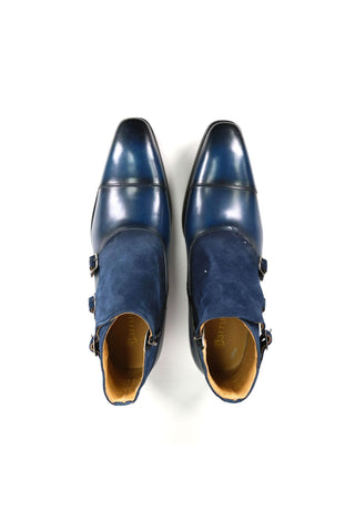 Carrucci KB503-18SC Suede / Calf-Skin Leather Cap-Toe Boot (CAR1020)-AmbrogioShoes