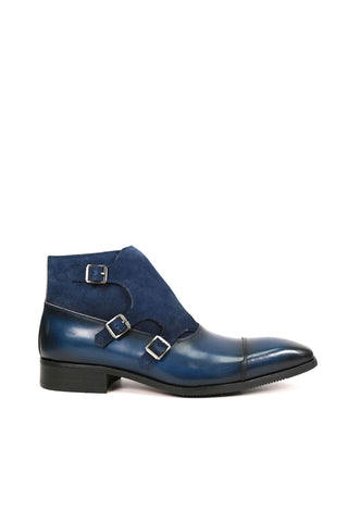 Carrucci KB503-18SC Suede / Calf-Skin Leather Cap-Toe Boot (CAR1020)-AmbrogioShoes