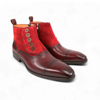 Carrucci KB503-20SC Men's Shoes Suede / Calf-Skin Leather Ankle Boot (CAR1010)-AmbrogioShoes