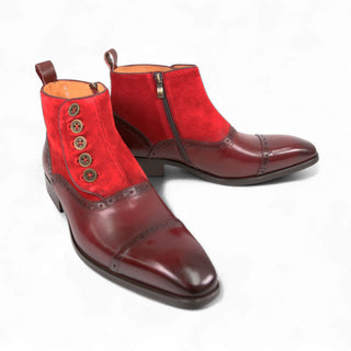 Carrucci KB503-20SC Men's Shoes Suede / Calf-Skin Leather Ankle Boot (CAR1010)-AmbrogioShoes