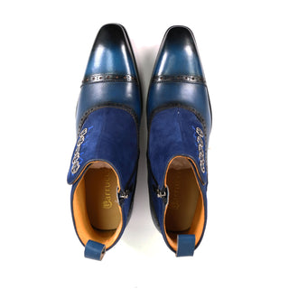 Carrucci KB503-20SC Men's Shoes Suede / Calf-Skin Leather Ankle Boot (CAR1010)-AmbrogioShoes