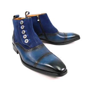 Carrucci KB503-20SC Men's Shoes Suede / Calf-Skin Leather Ankle Boot (CAR1010)-AmbrogioShoes