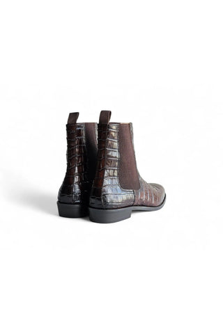 Carrucci KB503X-601E Men’s Embossed Leather Chelsea Boot