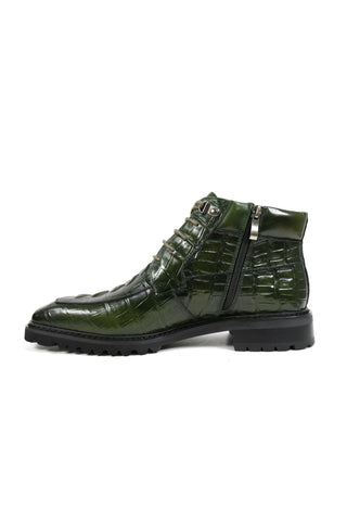 Carrucci KB516-50 Alligator Print Rugged Ankle Boot (CAR1016)-AmbrogioShoes