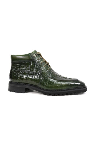 Carrucci KB516-50 Alligator Print Rugged Ankle Boot (CAR1016)-AmbrogioShoes