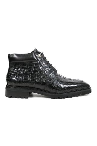 Carrucci KB516-50 Alligator Print Rugged Ankle Boot (CAR1016)-AmbrogioShoes