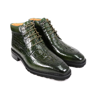 Carrucci KB516-50 Men's Shoes Alligator Print Rugged Ankle Boot (CAR1016)-AmbrogioShoes