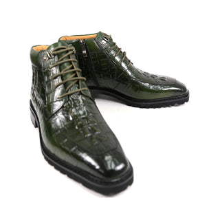 Carrucci KB516-50 Men's Shoes Alligator Print Rugged Ankle Boot (CAR1016)-AmbrogioShoes