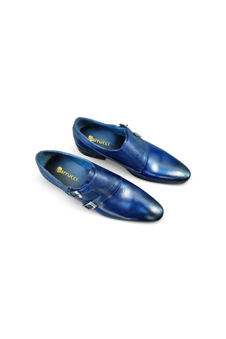 Carrucci KS099-3003 Leather Double Monk-Strap-AmbrogioShoes