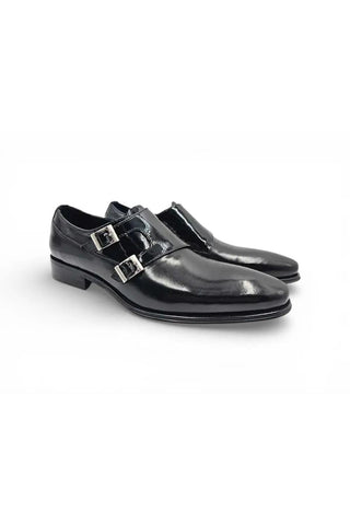 Carrucci KS099-3003 Leather Double Monk-Strap-AmbrogioShoes