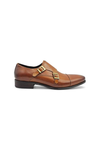 Carrucci KS099-302 Leather Double Monk-Strap