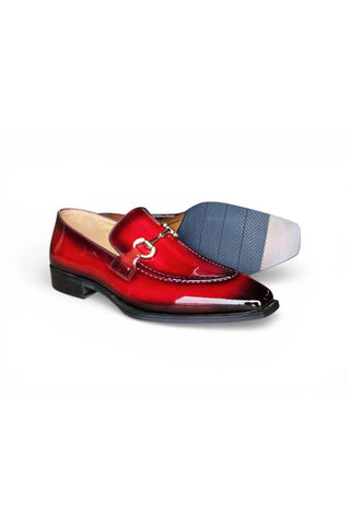 Carrucci KS303-01P Patent Leather Horse-Bit Loafer-AmbrogioShoes