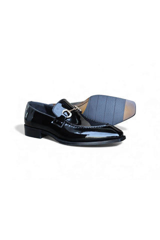 Carrucci KS303-01P Patent Leather Horse-Bit Loafer-AmbrogioShoes