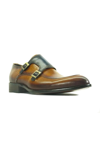 Carrucci KS479-05 Leather Double Monk-Strap