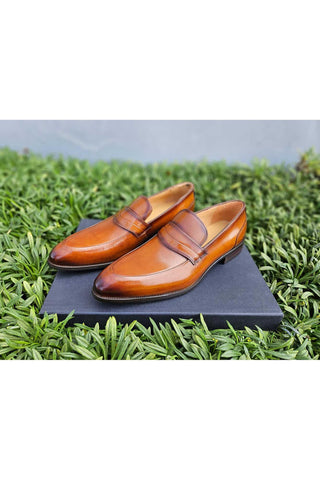 Carrucci KS479-11 Leather Penny Loafer-AmbrogioShoes