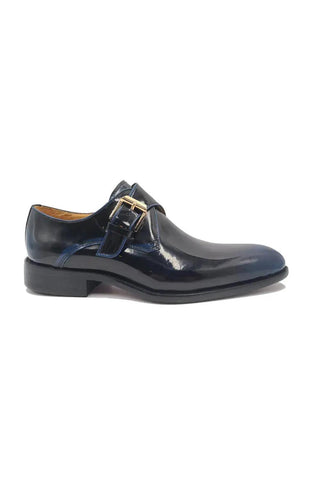 Carrucci KS479-15P Leather Single Monk-Strap-AmbrogioShoes