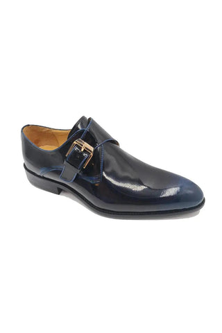 Carrucci KS479-15P Leather Single Monk-Strap-AmbrogioShoes