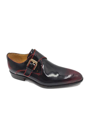Carrucci KS479-15P Leather Single Monk-Strap-AmbrogioShoes