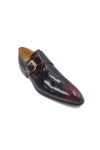 Carrucci KS479-15P Leather Single Monk-Strap-AmbrogioShoes